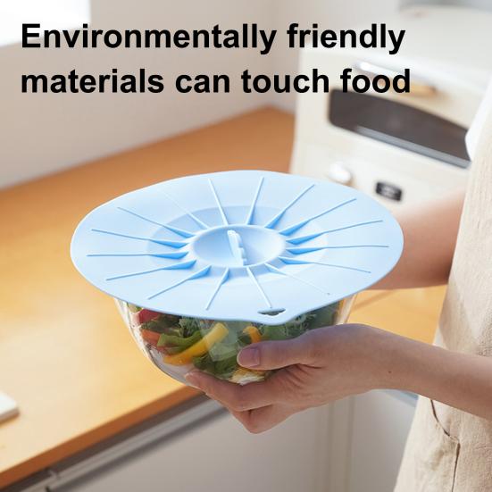 Набор из 5 силиконовых крышек для мисок, кастрюль, безопасных для использования в микроволновой печи, многоразмерных герметичных крышек для контейнеров с отверстиями для подвешивания