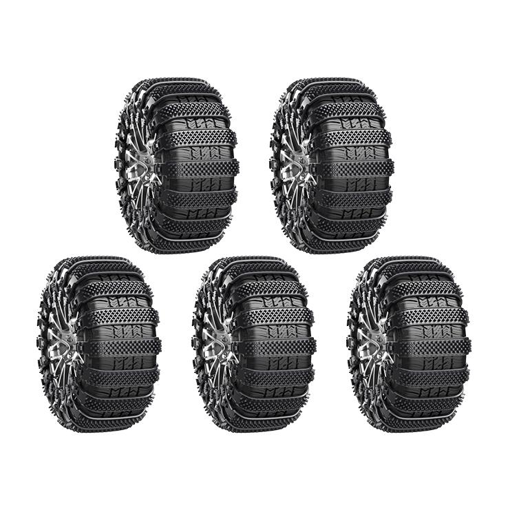 Universal Car Snow Chains Soft Rubber Grip Tire Friendly Jack Free Easy Install for Snow/Mud General-purpose Type for Sedans/SUV