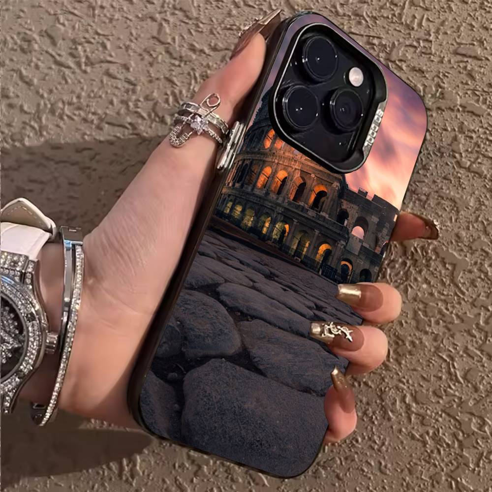 Чехол для телефона Colosseo Amphitheatrum Flavium Для iPhone 17,16,15,14,13,12,11,Pro,Max,Plus Ударопрочный чехол