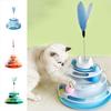 Interactive Cat Amusement Plate Tower Plastic Cat Turntable Roller Balls  Pet Relieves Boredom