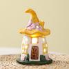 Ceramic Magic Hat Lamp Fairy Style Floral Village Houses Night Light for Children’s Room and Nursery