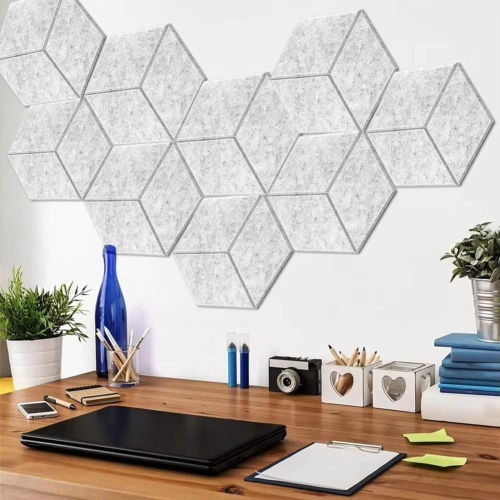 6pcs Y-Type Acoustic Panels Polyester Sound Insulation Panel Background Wall Stickers Music Rooms