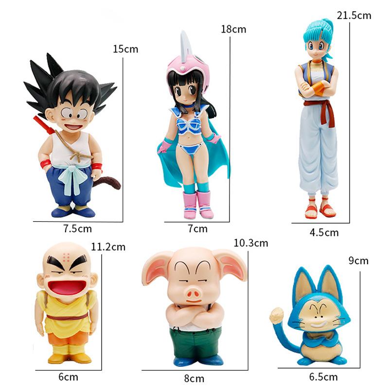 2026 1-6 шт. Фигурка из аниме Dragon Ball Super Сон Гоку/Криллин/Бульма Фигурка Действия ПВХ Коллекция Декорация Модель Кукла Игрушки Подарки