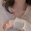 New Style 925 Sterling Silver Single Diamond Necklace Advanced Simple Shiny Zircon Pendant Feminine Clavicle Chain Party Jewelry