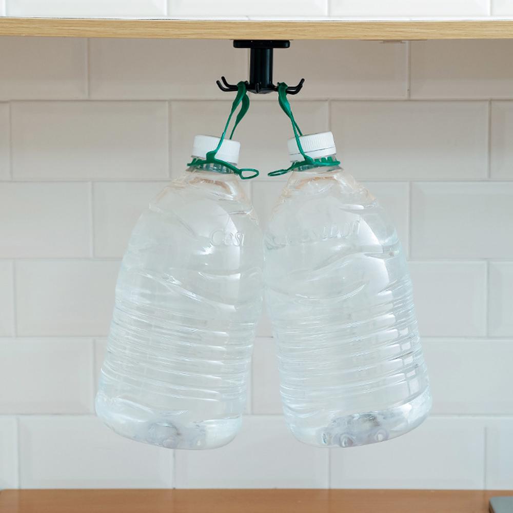 360 Degree Rotating Utensil Rack Hook Holder Wall Kitchen Tool Storage Holders for Bathroom Cabinet Hanging Organizer