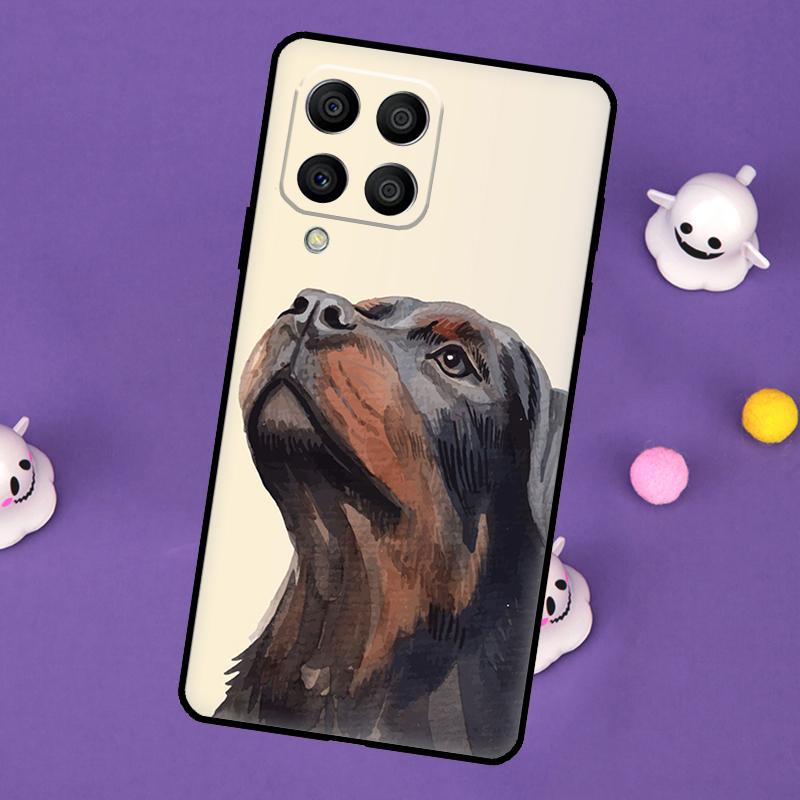Мультяшная накладка с собакой Ротвейлером для Samsung Galaxy M32 M52 M12 M13 M33 M23 M53 M15 M55 M31 M51 M14 M34 M54 M20 Чехол