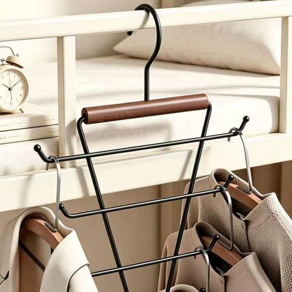 Rotatable V Shaped Hanger Space Saving Hat Rack Portable Multi Hook Organizer