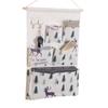 5 Pockets Hanging Organizers Waterproof Hanging Storage Bag Wall Mounted Closet Organizer Bear Canvas Sundries Bags Home Decor