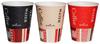 Sunnap Commercial Insulated Paper Cups, 260ml, Pack of 50, Embossed, Hallmark Cafe Design, Capacity Graduations, 3 Colors (Glare), Made In Japan,