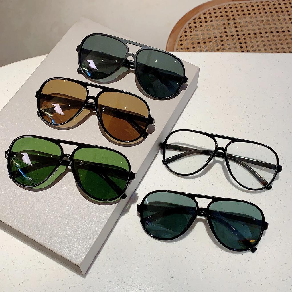Vintage Pilot Sunglasses Men New Fashion Outdoor Casual Shades Women Trendy Brand Design Korean Style Anti-UV Sun Glasses
