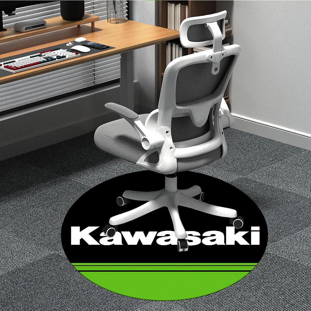 1 шт. Круглый офисный коврик Kawasaki, Нескользящий, Мягкий и прочный офисный коврик для декора интерьера, Идеально подходит для офиса, Красивое украшение
