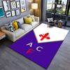 Purple Carpet with Red Emblem Suitable As a Non-slip Mat for the Living Room or Bedroom Sofa