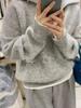 Women's Pure Wool Lapel Sweater, Autumn/Winter 2025, Thick Knit Loose POLO Collar Pullover.