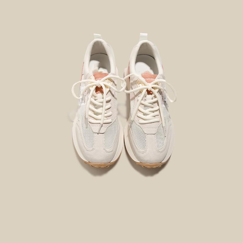 Женские кроссовки, осенние, люксовые, брендовые, повседневные, женские, сетчатые, дышащие, на платформе, дизайнерские, розовые, женские, легкие, на плоской подошве