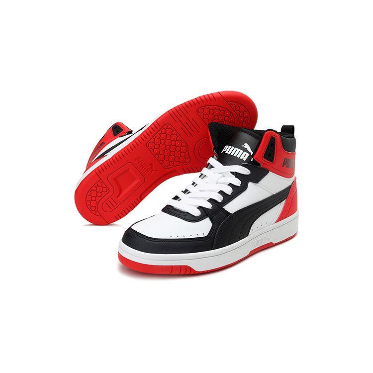 Puma Rebound Joy Кроссовки для детей старшего возраста Черный Белый Красный Kids Sneakers High-Risk-Red 374687-03