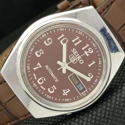 Б/У винтажные часы SEIKO 5 AUTOMATIC 6309A JAPAN MENS D/D BROWN 596-a312725-2