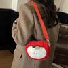 Fruit Plush Crossbody Bag Red Small Mobile Phone Bag Fashion Fruit Shoulder Bag  Girls