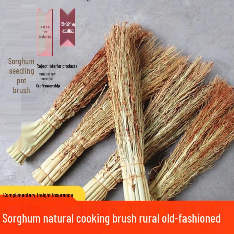 Натуральное сорго плетеная кухонная метла и скребок для посуды