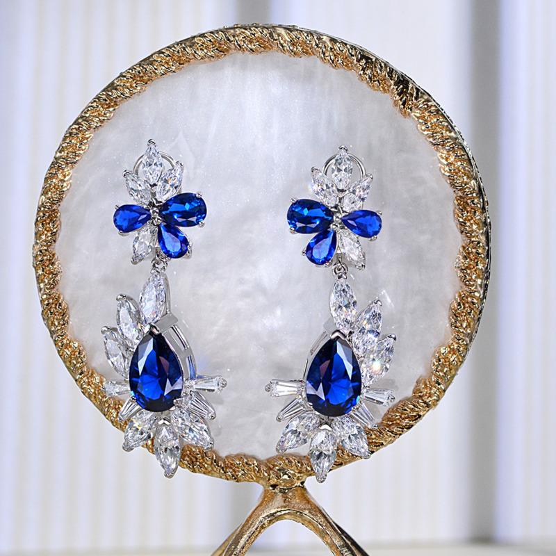 Gica Gema Серьги с высокоуглеродистыми бриллиантами, стерлинговое серебро 925 пробы, уникальный дизайн, романтические изящные серьги, ювелирные изделия, подарки для свадебной вечеринки, новый тренд, 8*12 мм