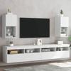 VidaXL TV Furniture with LED Lights 2 Pcs, Wall-Mounted TV Cabinets with Storage, Hanging TV Furniture, Modern, 836988