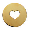 [C7263] — Позолоченный кулон «Любовь» — 35 мм (с гравировкой)