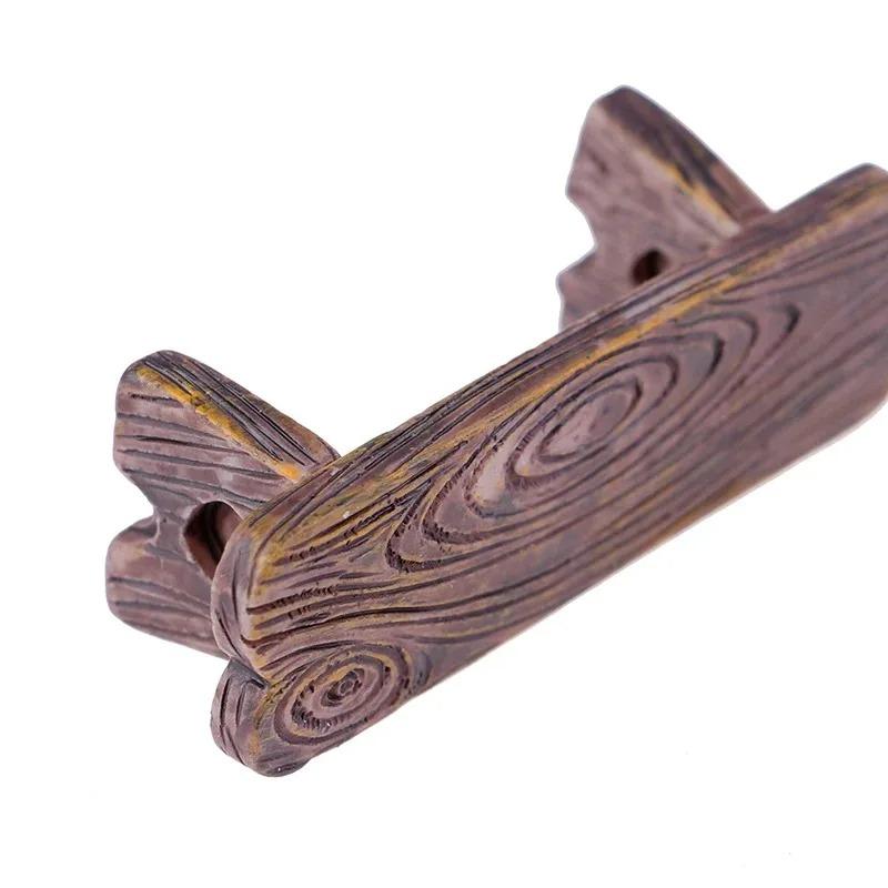 2 шт. Мини-стул-табурет из дерева Декор для сказочного сада Миниатюры Скамейка для пары Фигурка Действия Аксессуары для DIY кукольных домиков