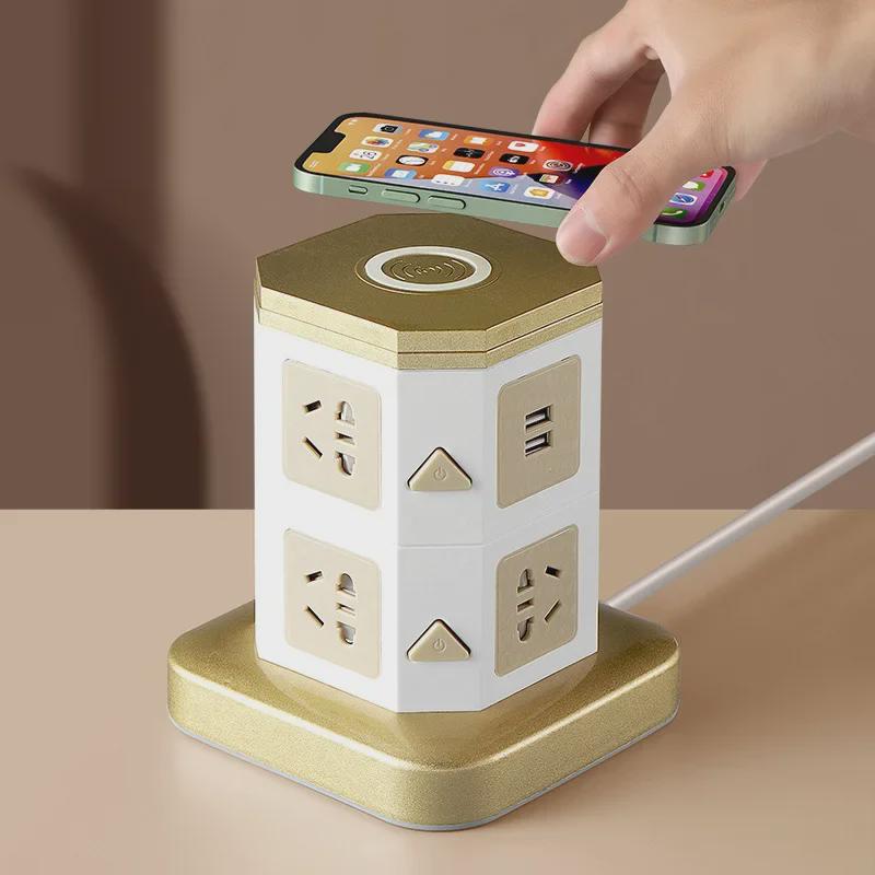 Вертикальная беспроводная многофункциональная USB-розетка для зарядки с креативным дизайном