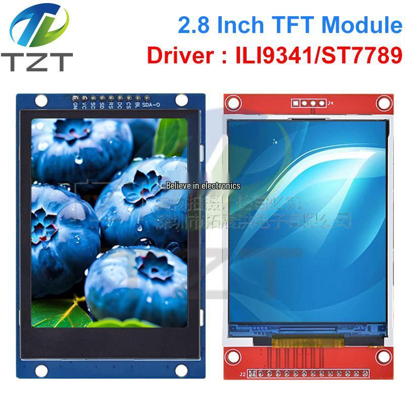 2,8-дюймовый TFT LCD модуль дисплея, 240x320, полноцветный, драйвер ST7789/ILI9341, SPI.