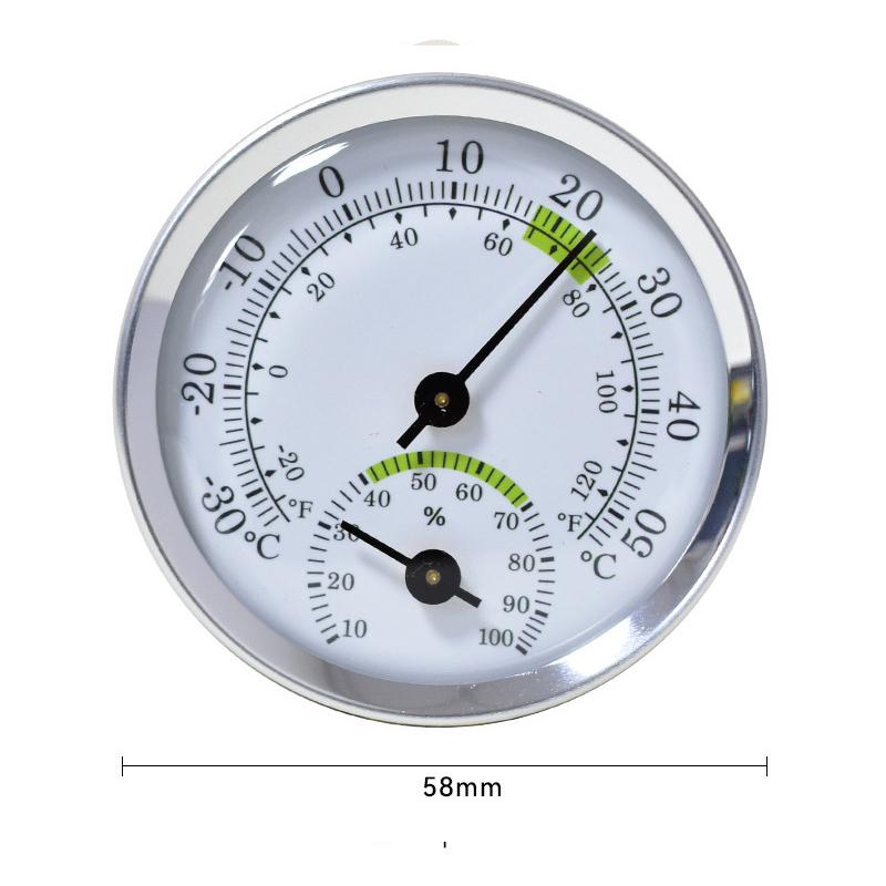 Home Indoor Thermometer Mini Electronic Hygrometer Pointer Type Thermometer and Hygrometer Golden Thermometer and Hygrometer