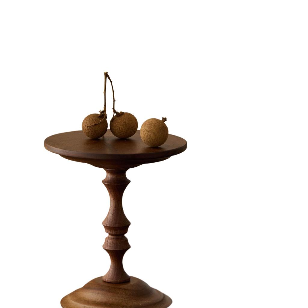 Vintage Walnut & Bone China Candle Holder - Luxurious Aromatherapy Decor for Home & Restaurant