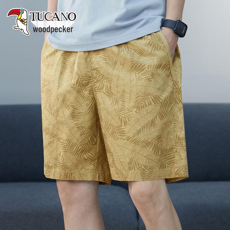 TUCANO Men's Summer Loose Cotton Mid-Length Shorts