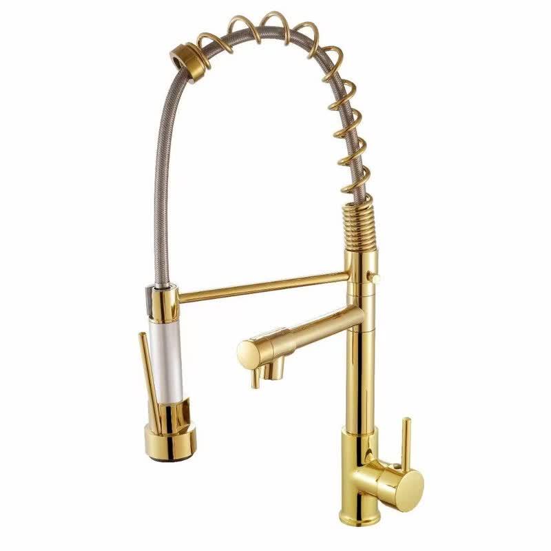 Handun Deck Mounted Hot & Cold Spring Kitchen Faucet