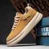 Men Casual Leather Vulcanized Shoes Fashion Designer Platform Sneakers Outdoor Antiskid Driving Tennis Running Trainers 2024New