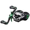 VISPREA Reel Baitcasting Reel Lightweight Long Throw Left Handle Right Handle Maximum Drag Force 8kg Powerful Magnet Double Brake Aluminum Spool