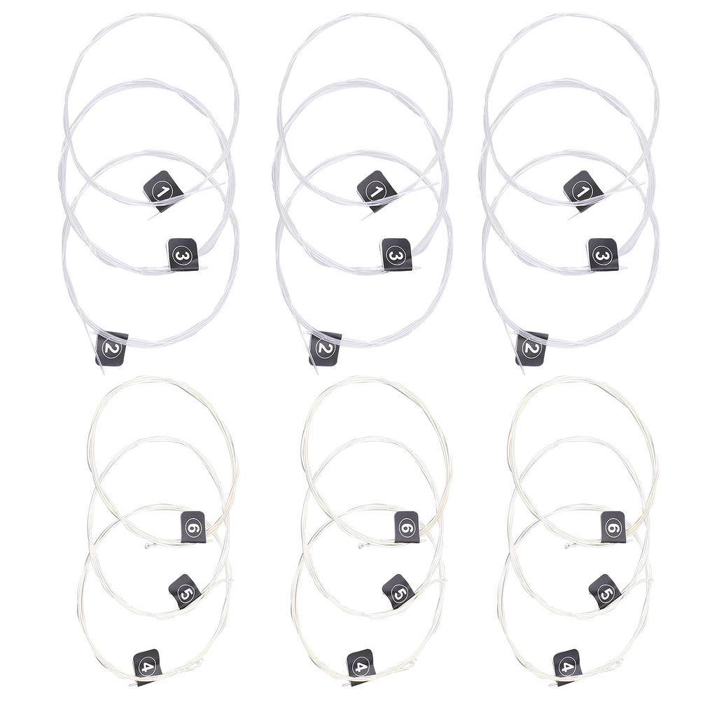 3 комплекта струн для классической гитары, сменные, стабильный строй, нейлоновые, посеребренные, аксессуарыNX36