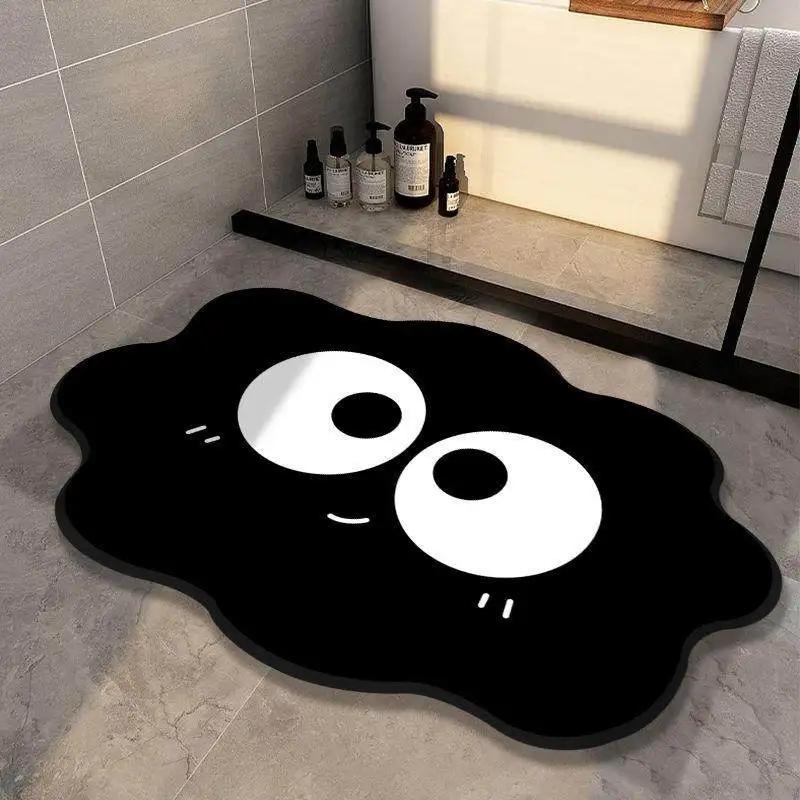 VIKAMA Ins Wind Cartoon Big Eyes Carpet Home Bathroom Personalized Trendy Cool Decoration Floor Mat Home Decoration