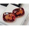 18 Ct Natural Padparadscha Sapphire For Earring Making Cushion Cut Pair