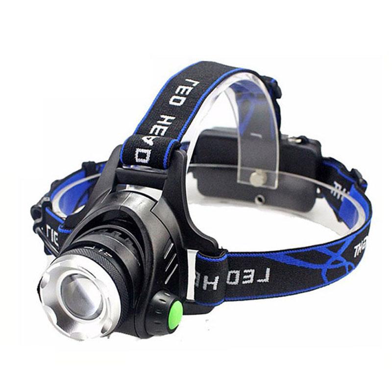 Super Bright LED Headlamp T6 Zoomable Headlight USB Rechargeable 6000lm Head Flashlight Torch Lamp Light Lantern