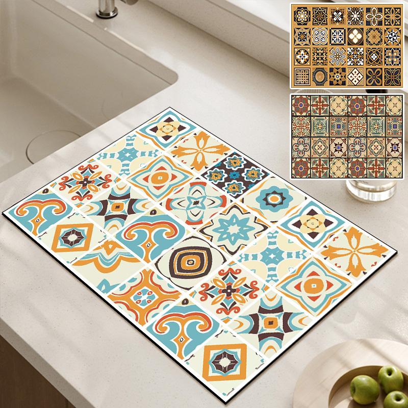Коврик для сушки посуды Коврик для кухни Впитывающий коврик для сушки посуды Впитывающий коврик для сушки посуды Коврик для кухни Принадлежности для ковров