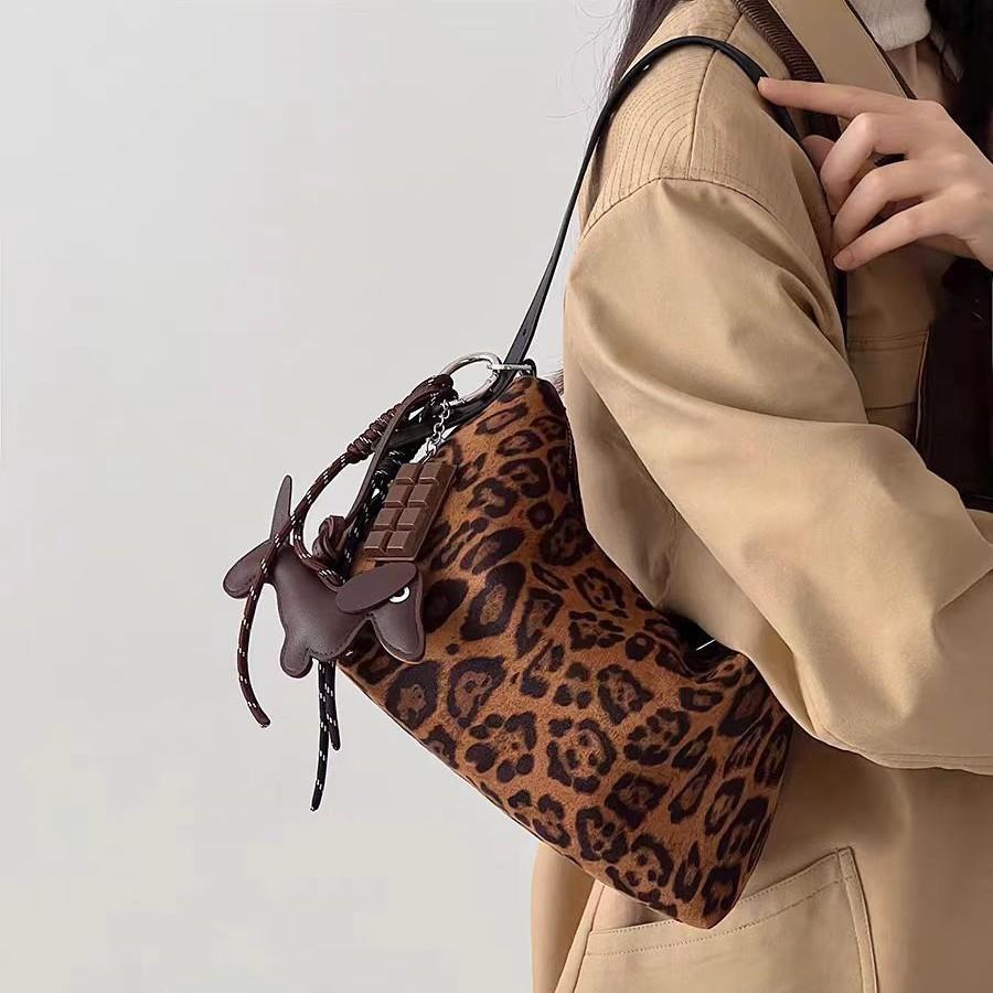 IELGY Ladies Underarm Bag Portable Leopard Print Shoulder Bag