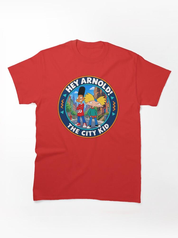 Hey Arnold! Hey Arnold The City Kid Retro Badge - Hey Arnold Drawing Anime 90s Art Classic Unisex T-Shirt