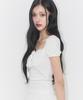 ILLIGO Rosie Lace Square Neck Tee White