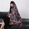 Luxury   Women Soft Winter Cashmere Scarf Fashion Flowers Warm Shawl And Wrap Bandana Pashmina Female Scarves