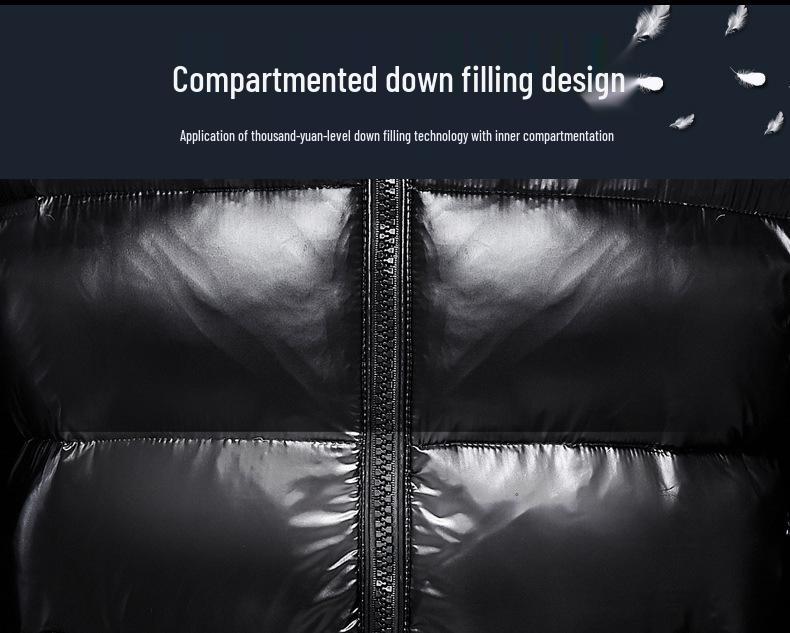 Мужская новая стильная яркая плотная пуховая куртка - Модная короткая куртка для пары