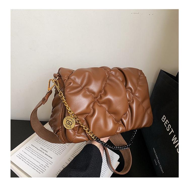 IELGY Женская плиссированная сумка-облако большой вместимости, модная универсальная сумка-мессенджер на цепочке