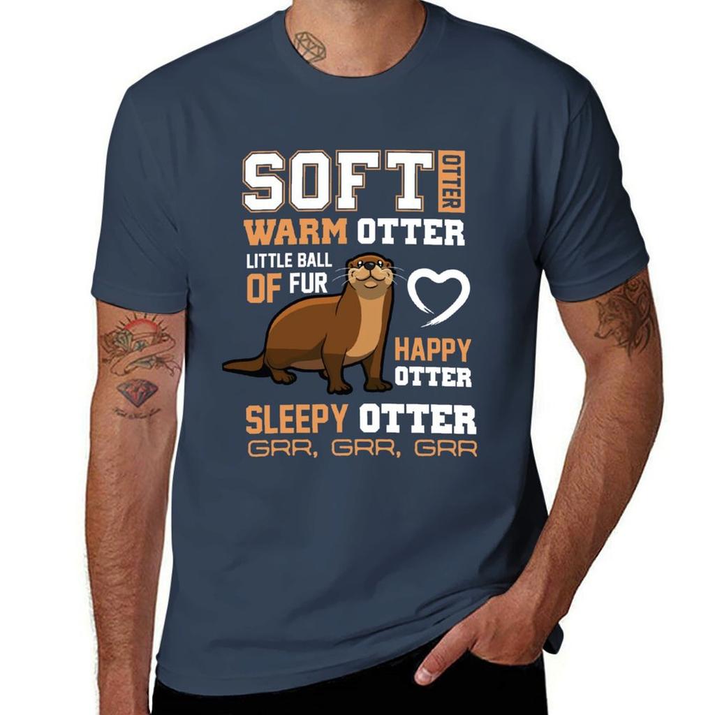 Otter Gifts Soft Otter Warm Otter Happy Funny TShirt Casual Trendy Streetwear Tee Shirt