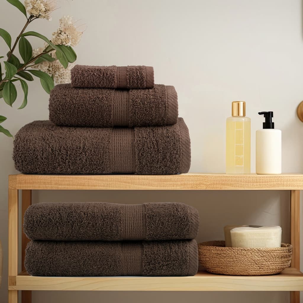 Premium Wash Cloths SOLUND 4 pcs Brown 30 x 30 cm 600 g m²