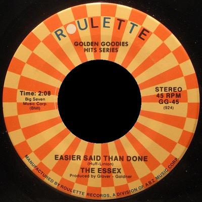 7-дюймовая пластинка ESSEX - Easier Said Than Done / A Walkin' M GG45 Roulette UK Rock Б/у