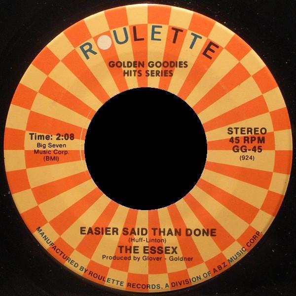 7-дюймовая пластинка ESSEX - Easier Said Than Done / A Walkin' M GG45 Roulette UK Rock Б/у