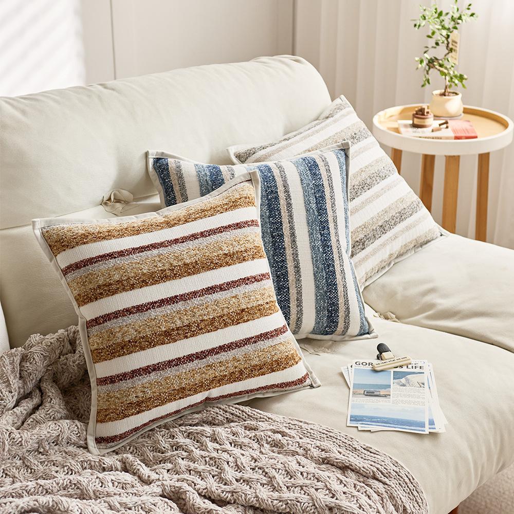 Простая трехмерная полосатая жаккардовая наволочка Подушки Полиэстер Декор Домашний Диван Декоративная наволочка Наволочки для изголовья